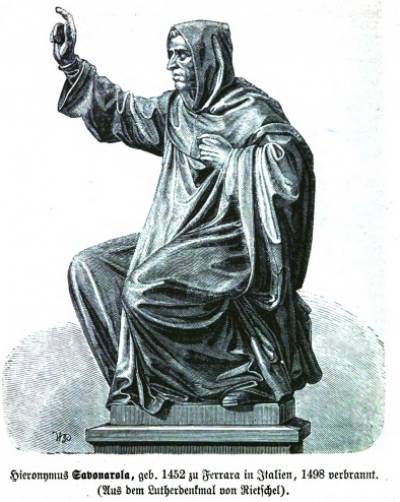 Statue des Savonarola, Lutherbrunnen zu Worms